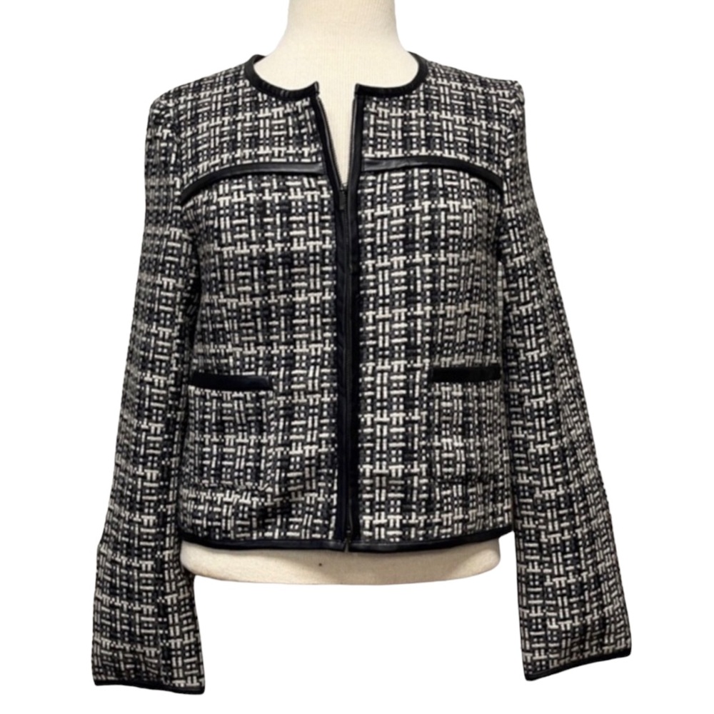 NWT Potter’s Pot Black and Gray Tweed Jacket Blazer